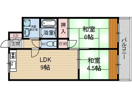エルムマンション(2LDK/2階)の間取り写真
