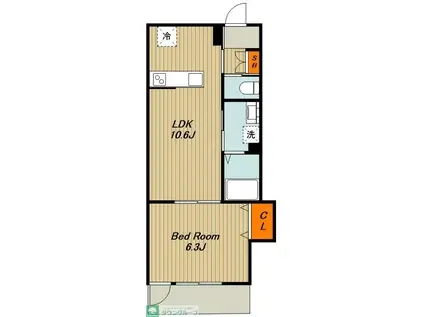 LICHTHAUS(1LDK/1階)の間取り写真