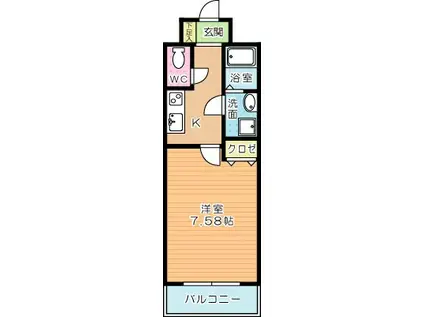 BERGAMOTTO(1K/2階)の間取り写真