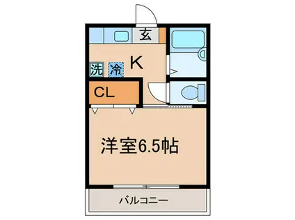 ピノ・ノワールI(1K/1階)の間取り写真