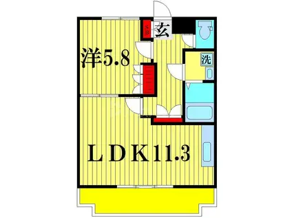 エトワール(1LDK/1階)の間取り写真