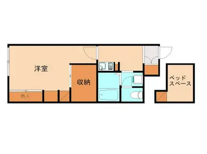 レオパレスCASAみのまーじゅ(1K/4階)の間取り写真