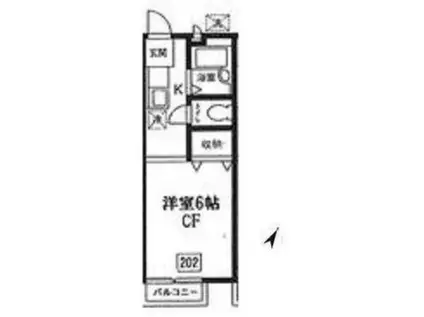 シティコープ光(1K/2階)の間取り写真