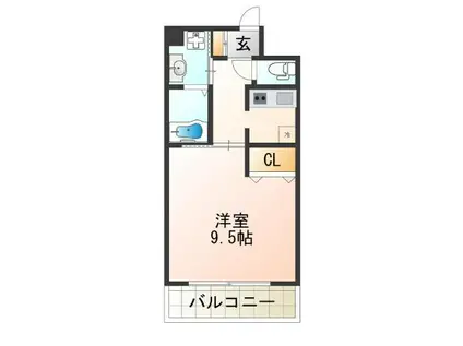 REBANGA阿倍野AP(1K/5階)の間取り写真