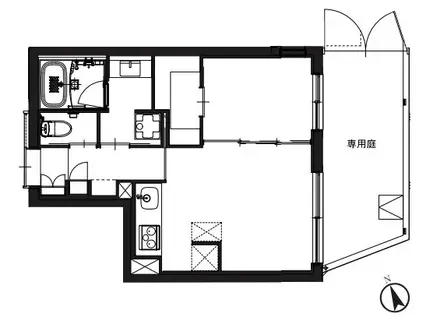 ASTILE代々木公園(1LDK/B1階)の間取り写真