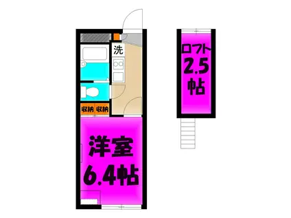 フローレンスHN(1K/2階)の間取り写真