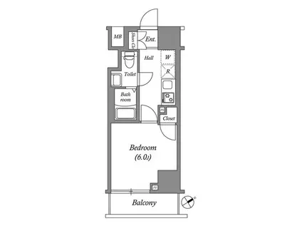 GENOVIAお花茶屋SKYGARDEN(1K/7階)の間取り写真