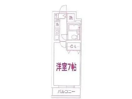 ティアレ宮崎台(1K/4階)の間取り写真