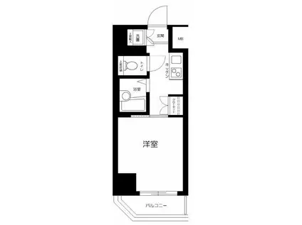 ルーブル神楽坂(1K/5階)の間取り写真