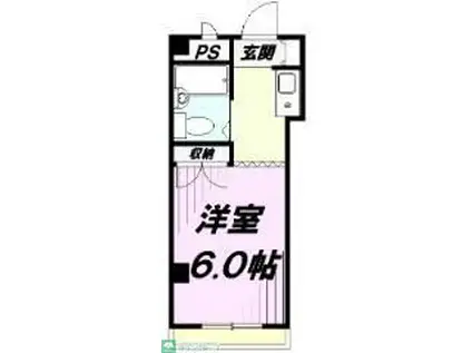 サンマリーナ古川(ワンルーム/3階)の間取り写真