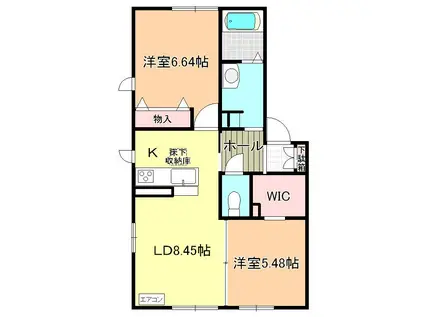 パールメゾン(2LDK/2階)の間取り写真