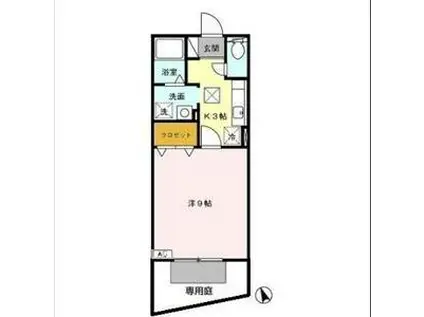 セジュール光ヶ丘(1K/1階)の間取り写真