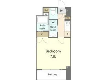 レジデンス金山スクエア(1K/3階)の間取り写真