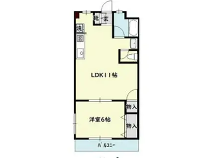 TALE COURT下総中山(1LDK/4階)の間取り写真