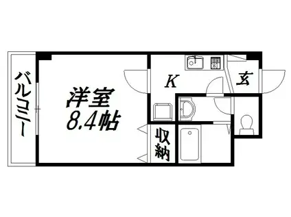 オリーブ(1K/2階)の間取り写真