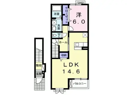 エクセルコートII(1LDK/2階)の間取り写真