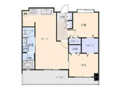 STAGE(2LDK/5階)の間取り写真