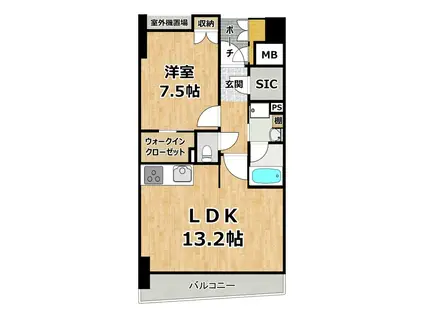 淀川イーストタワー(1LDK/3階)の間取り写真