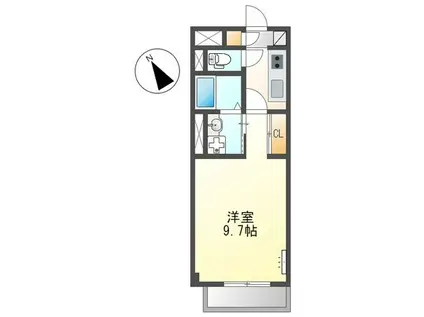 エクセレンス(1K/2階)の間取り写真