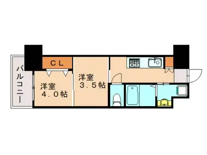 NO.122 ETERNITY NISSEKI STREET(2K/5階)の間取り写真