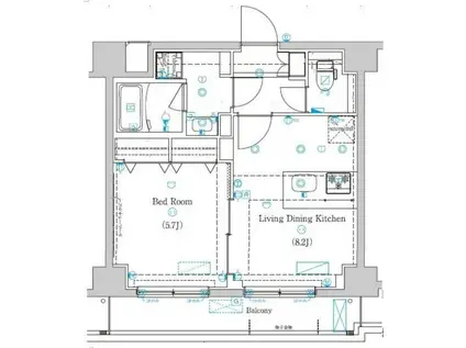 ラフィスタときわ台(1LDK/5階)の間取り写真