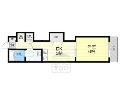 A・Mフラッツ正雀(1LDK/1階)の間取り写真