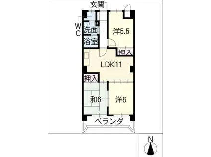 ロワールパーク(3LDK/2階)の間取り写真