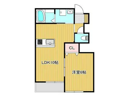MYESTATE 旭本町(1LDK/1階)の間取り写真