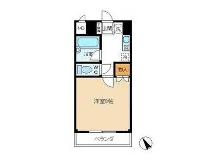 シェ・モア平針(1K/3階)の間取り写真