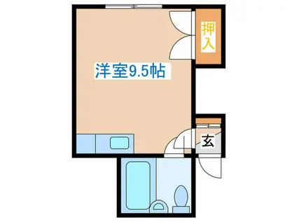 シャルム志田(ワンルーム/2階)の間取り写真