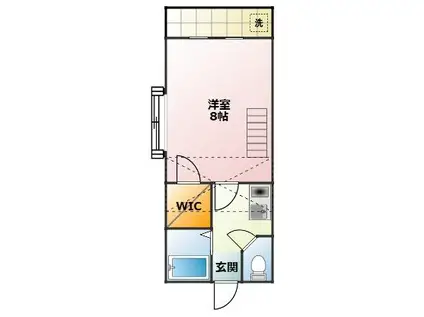 セザンヌ雲谷(1K/1階)の間取り写真