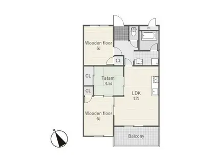 グランドメゾン唐津(3LDK/4階)の間取り写真