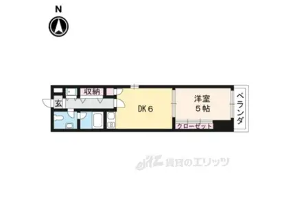 G-STAGE京都油小路(1DK/4階)の間取り写真