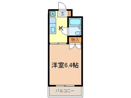 コーポオカダ(1K/2階)の間取り写真