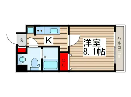 ウインズ妙典(1K/1階)の間取り写真