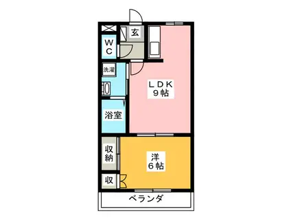 SKファースト(1LDK/2階)の間取り写真