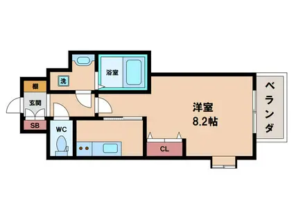 フロントフィールド天王寺(1K/10階)の間取り写真