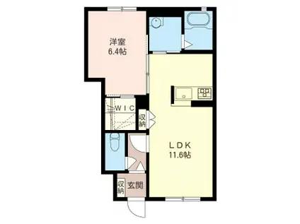 シュシュ・ド・メゾンI(1LDK/1階)の間取り写真