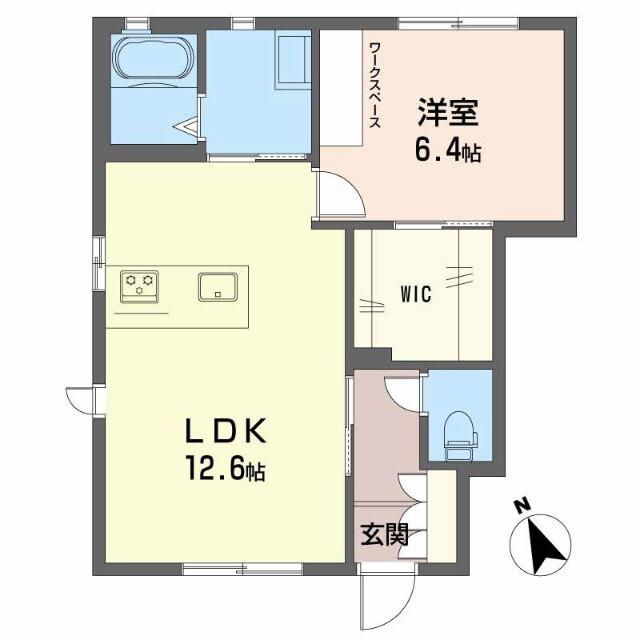 エミネンスコート(1LDK/1階)の間取り写真
