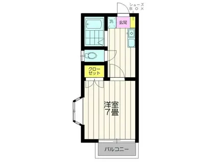 くさぎの館(1K/1階)の間取り写真