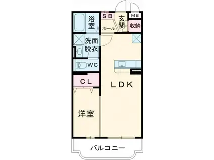 ジョワイユ(1LDK/3階)の間取り写真