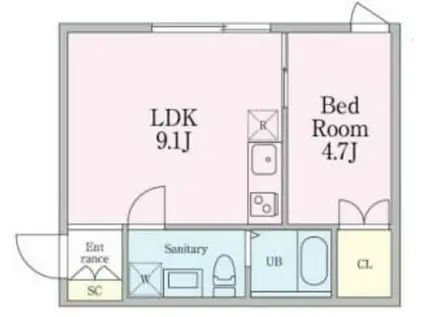 アート・フル永福(1LDK/4階)の間取り写真