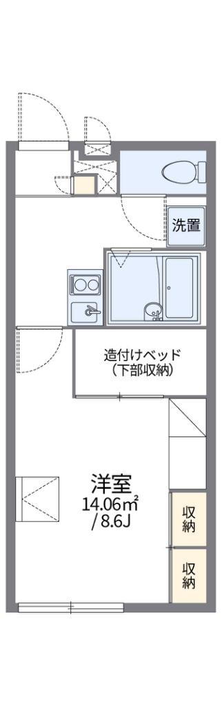 レオパレス曽我(1K/1階)の間取り写真