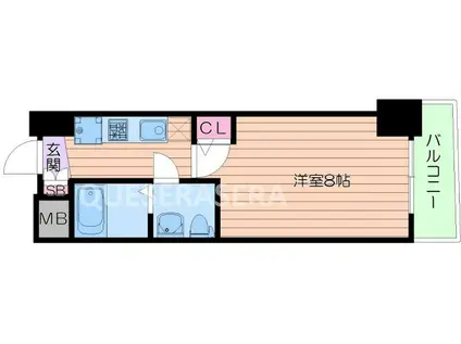 SERENITE堺筋本町SUD(1K/2階)の間取り写真