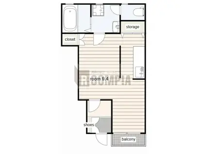 ラ・リベルタ(1K/1階)の間取り写真