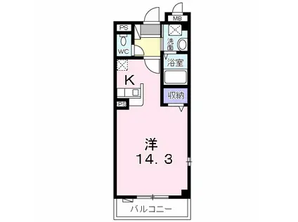 フェニックス赤松(1K/2階)の間取り写真