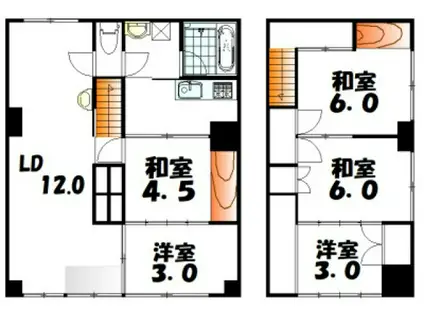 ユヤパレス(5DK/1階)の間取り写真