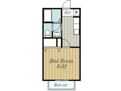 メゾン・ベルグ(1K/2階)の間取り写真