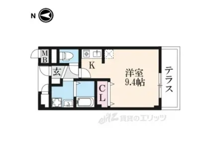 リバーレイクヒルズ(1K/3階)の間取り写真