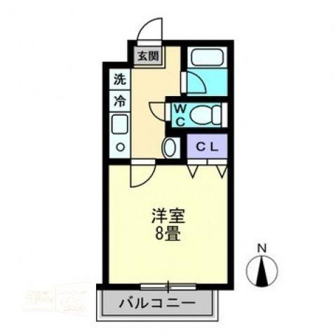 クレアール・ノグチ(1K/4階)の間取り写真